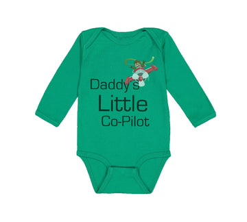 Long Sleeve Bodysuit Baby Daddy's Little Co Pilot Plane Flying Dad Father's Day