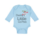 Long Sleeve Bodysuit Baby Daddy's Little Co Pilot Plane Flying Dad Father's Day - Cute Rascals