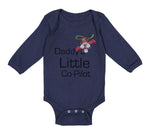 Long Sleeve Bodysuit Baby Daddy's Little Co Pilot Plane Flying Dad Father's Day - Cute Rascals