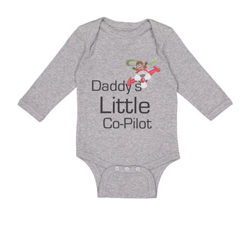 Long Sleeve Bodysuit Baby Daddy's Little Co Pilot Plane Flying Dad Father's Day