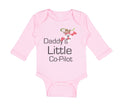 Long Sleeve Bodysuit Baby Daddy's Little Co Pilot Plane Flying Dad Father's Day