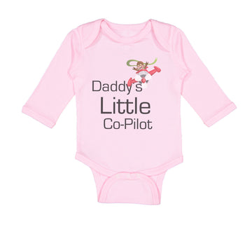 Long Sleeve Bodysuit Baby Daddy's Little Co Pilot Plane Flying Dad Father's Day