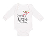 Long Sleeve Bodysuit Baby Daddy's Little Co Pilot Plane Flying Dad Father's Day - Cute Rascals