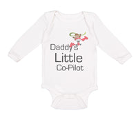 Long Sleeve Bodysuit Baby Daddy's Little Co Pilot Plane Flying Dad Father's Day - Cute Rascals