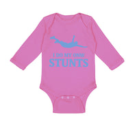 Long Sleeve Bodysuit Baby I Do My Own Stunts Style A Funny Humor Cotton - Cute Rascals