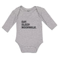 Long Sleeve Bodysuit Baby Eat. Sleep. Moonwalk. Boy & Girl Clothes Cotton