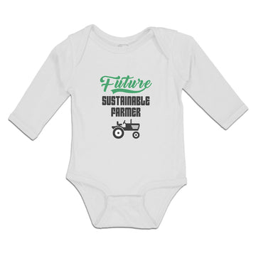 Long Sleeve Bodysuit Baby Future Sustainable Farmer Boy & Girl Clothes Cotton