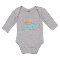 Long Sleeve Bodysuit Baby When I Grow up I Wanna Be Police Officer like My Mommy