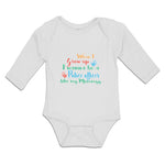 Long Sleeve Bodysuit Baby When I Grow up I Wanna Be Police Officer like My Mommy