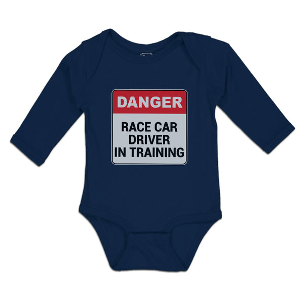 Long Sleeve Bodysuit Baby Danger Race Driver in Tarining Boy & Girl Clothes - Cute Rascals