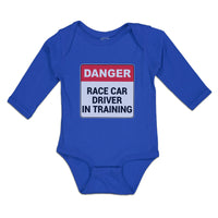 Long Sleeve Bodysuit Baby Danger Race Driver in Tarining Boy & Girl Clothes - Cute Rascals