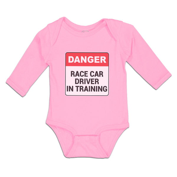 Long Sleeve Bodysuit Baby Danger Race Driver in Tarining Boy & Girl Clothes - Cute Rascals