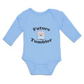Long Sleeve Bodysuit Baby Future Tumbler Boy & Girl Clothes Cotton