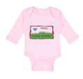 Long Sleeve Bodysuit Baby Future Lawn Mower Picture of A Blue Bird Cotton