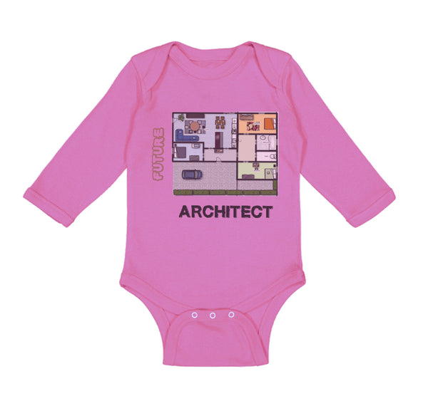 Long Sleeve Bodysuit Baby Future Architect Funny Style B Boy & Girl Clothes - Cute Rascals