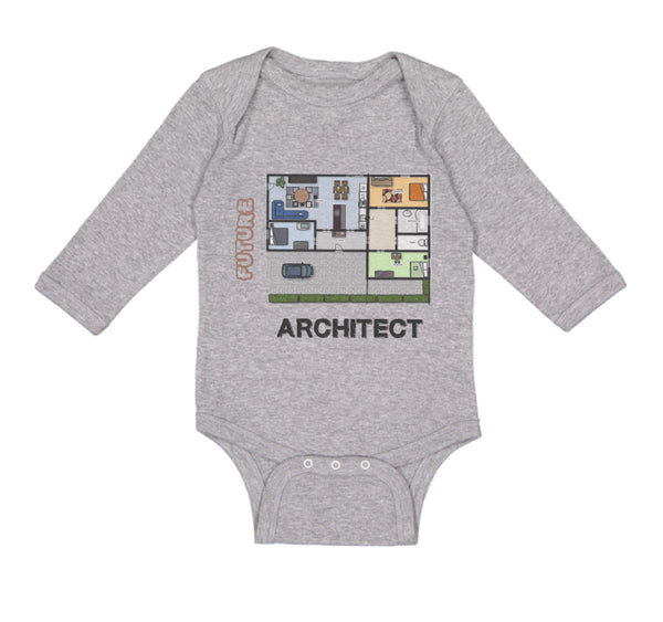 Long Sleeve Bodysuit Baby Future Architect Funny Style B Boy & Girl Clothes - Cute Rascals