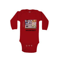 Long Sleeve Bodysuit Baby Future Architect Funny Style B Boy & Girl Clothes - Cute Rascals