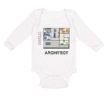 Long Sleeve Bodysuit Baby Future Architect Funny Style B Boy & Girl Clothes - Cute Rascals