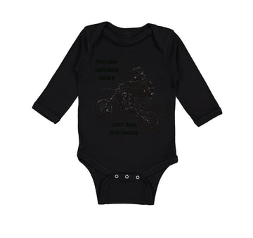 Long Sleeve Bodysuit Baby Future Dirt Bike Rider Just like My Daddy B Cotton