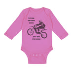 Long Sleeve Bodysuit Baby Future Dirt Bike Rider Just like My Daddy B Cotton - Cute Rascals