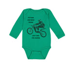 Long Sleeve Bodysuit Baby Future Dirt Bike Rider Just like My Daddy B Cotton - Cute Rascals