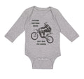 Long Sleeve Bodysuit Baby Future Dirt Bike Rider Just like My Daddy B Cotton