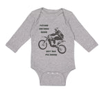 Long Sleeve Bodysuit Baby Future Dirt Bike Rider Just like My Daddy B Cotton - Cute Rascals