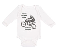 Long Sleeve Bodysuit Baby Future Dirt Bike Rider Just like My Daddy B Cotton - Cute Rascals