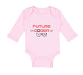 Long Sleeve Bodysuit Baby Future Coder Geek Coding Boy & Girl Clothes Cotton