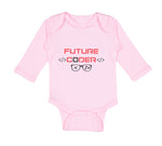 Long Sleeve Bodysuit Baby Future Coder Geek Coding Boy & Girl Clothes Cotton - Cute Rascals