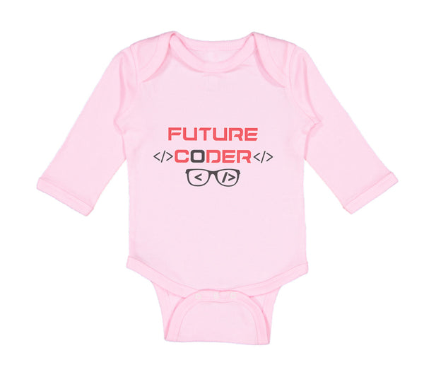 Long Sleeve Bodysuit Baby Future Coder Geek Coding Boy & Girl Clothes Cotton - Cute Rascals