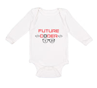 Long Sleeve Bodysuit Baby Future Coder Geek Coding Boy & Girl Clothes Cotton - Cute Rascals