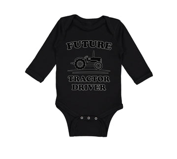 Long Sleeve Bodysuit Baby Future Tractor Driver Boy & Girl Clothes Cotton