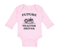 Long Sleeve Bodysuit Baby Future Tractor Driver Boy & Girl Clothes Cotton