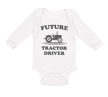 Long Sleeve Bodysuit Baby Future Tractor Driver Boy & Girl Clothes Cotton