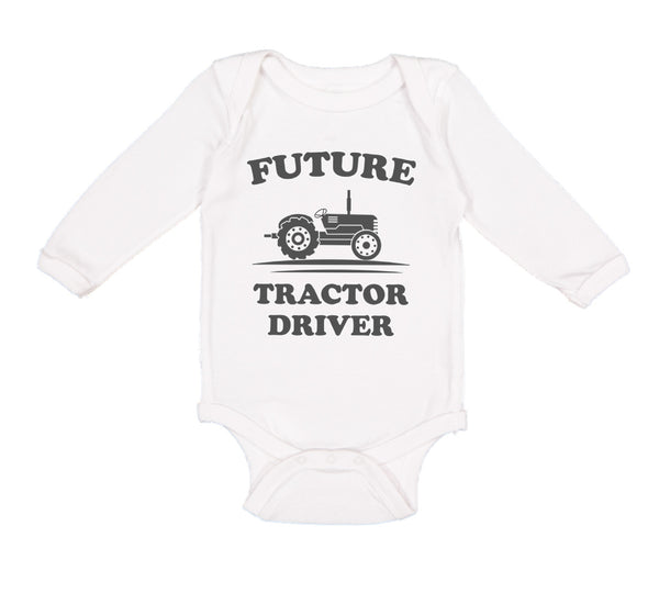 Long Sleeve Bodysuit Baby Future Tractor Driver Boy & Girl Clothes Cotton - Cute Rascals