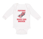 Long Sleeve Bodysuit Baby Future Race Car Driver Racing Style A Cotton - Cute Rascals