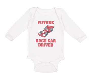 Long Sleeve Bodysuit Baby Future Race Car Driver Racing Style A Cotton
