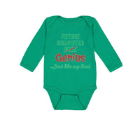 Long Sleeve Bodysuit Baby Future Computer Geek Genius... Just like My Dad Cotton - Cute Rascals