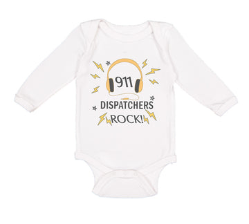 Long Sleeve Bodysuit Baby 911 Dispatchers Rock! Boy & Girl Clothes Cotton