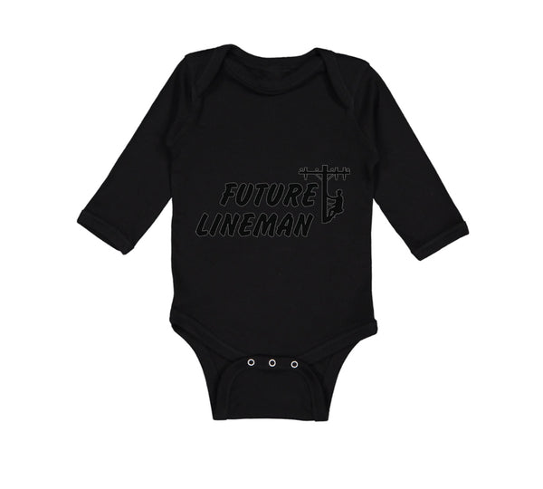 Long Sleeve Bodysuit Baby Future Lineman Style B Boy & Girl Clothes Cotton - Cute Rascals