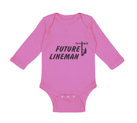 Long Sleeve Bodysuit Baby Future Lineman Style B Boy & Girl Clothes Cotton - Cute Rascals