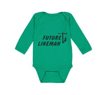 Long Sleeve Bodysuit Baby Future Lineman Style B Boy & Girl Clothes Cotton - Cute Rascals