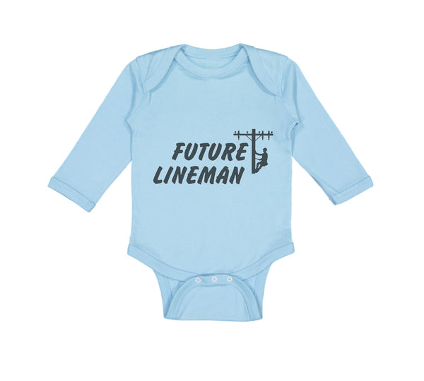 Long Sleeve Bodysuit Baby Future Lineman Style B Boy & Girl Clothes Cotton - Cute Rascals