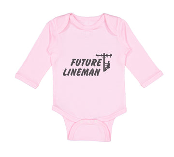 Long Sleeve Bodysuit Baby Future Lineman Style B Boy & Girl Clothes Cotton