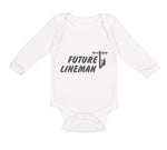 Long Sleeve Bodysuit Baby Future Lineman Style B Boy & Girl Clothes Cotton - Cute Rascals