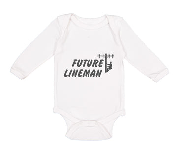 Long Sleeve Bodysuit Baby Future Lineman Style B Boy & Girl Clothes Cotton