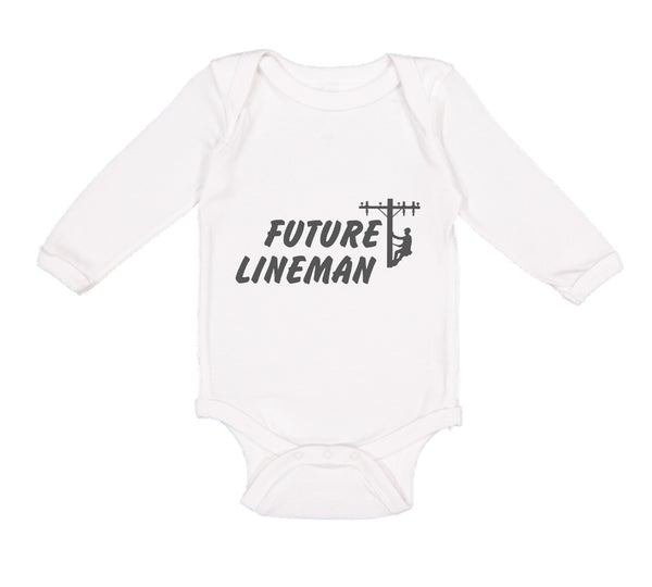 Long Sleeve Bodysuit Baby Future Lineman Style B Boy & Girl Clothes Cotton - Cute Rascals