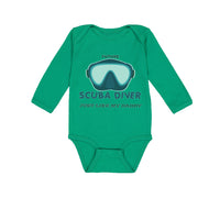 Long Sleeve Bodysuit Baby Future Scuba Diver Just like My Daddy Cotton - Cute Rascals