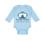 Long Sleeve Bodysuit Baby Future Scuba Diver Just like My Daddy Cotton - Cute Rascals